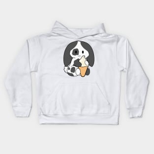 Spotted Black Bunny Ice Cream Kids Hoodie